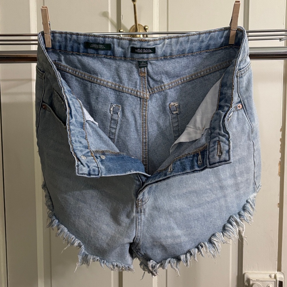 Wild Fable Light Blue Distressed Jean Shorts